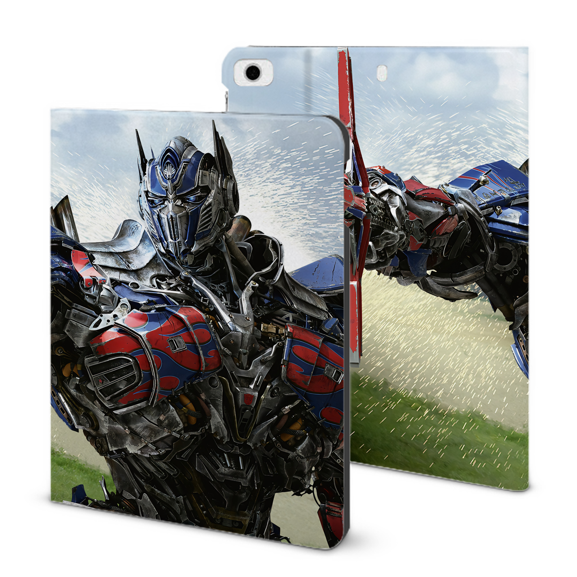 （画像用） Transformers トランスフォーマー IPad ケース ブック型 PUレザー TPU 耐衝撃 軽量 薄型 ペン収納なし 全面保護 IPad 各モデル対応